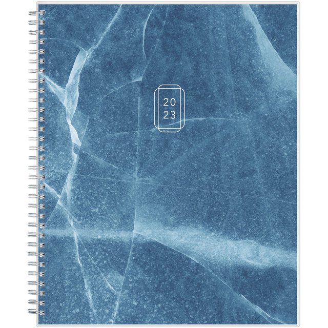 Blue Sky™ Weekly/Monthly Planner, 81/2" x 11", Blue Marble Frosted