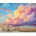 thumbnail image 1 of Blue Sky White Cloud Mural 3D - Natural Scenery Wall Paintings, Modern 3D Wall Mural For Living Room Bedroom, Clouds Murals For Children's Room 110"W x 79"H (Not Peel and Stick), 1 of 6