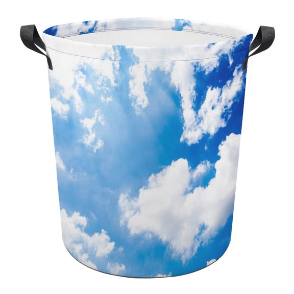 Blue Sky White Cloud Scenery Natural Laundry Basket Storage Basket Controller Clothes Organizer Bin Waterproof