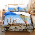 thumbnail image 1 of Blue Sky White Cloudhot-air Balloon Duvet Cover for Children Boys for Room Warm ration Bedding Set 3pcs with Zipper, 1 of 5