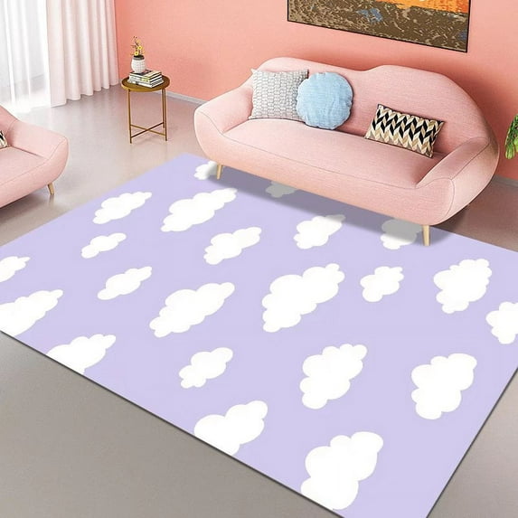 Blue Sky White Clouds Home Carpet Soft Cloud Carpets for Living Room Cream Style Rugs for Bedroom Gi