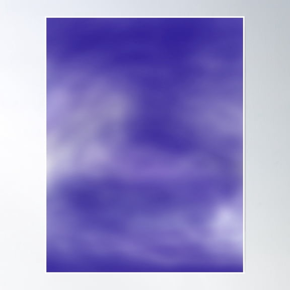 Blue Sky White Clouds. Poster Wall Art, Modern Wall Decor, 8x12 UNFRAMED