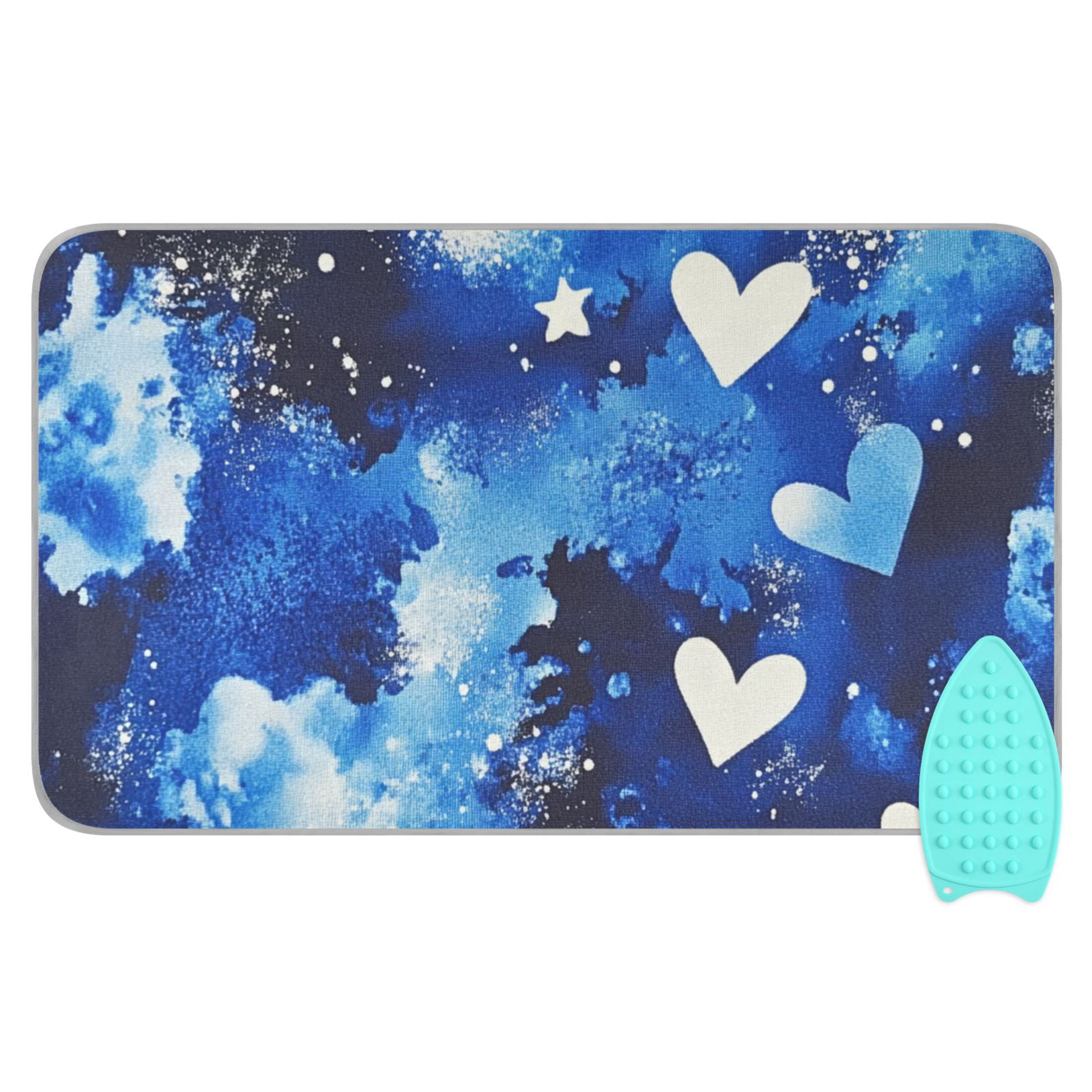Blue Sky and Love Ironing Mat Blanket for Table Top Travel Portable Ironing Board Pad 47.2x27.6 Inch