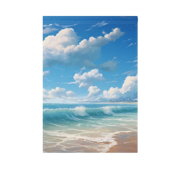 Blue Sky and Sea Garden Flag House Banner Double Sided Outdoor Yard Decoration 28" x 40"