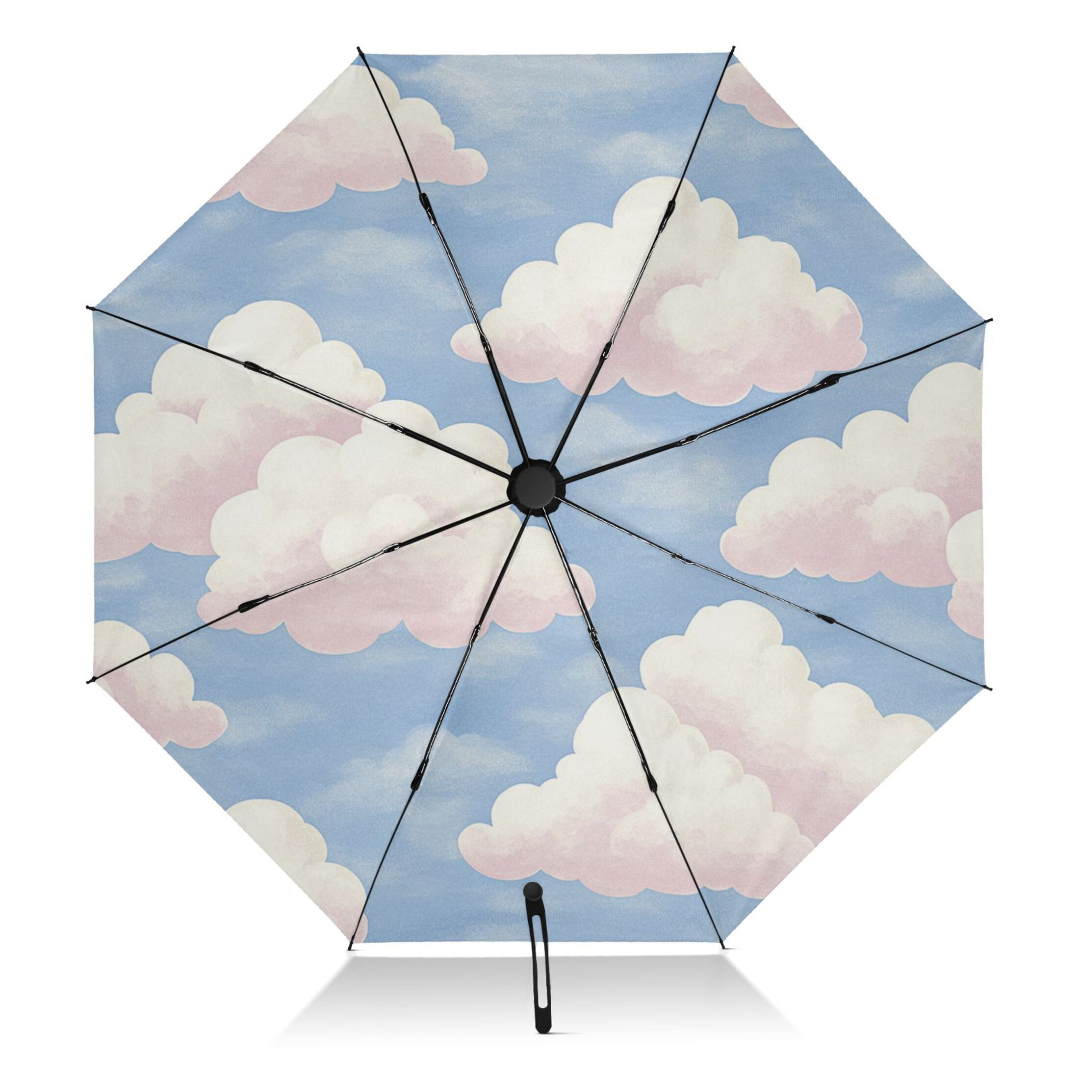 Blue Sky and White Clouds Extra Large Automatic Umbrella, UV Protection, Waterproof, Auto Open and Close