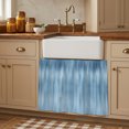 thumbnail image 1 of Blue Small Cabinet Curtains 11"W x 13"L, Modern Abstract Art Ombre Striped Sink Skirt Dust-Proof Short Curtain for Bathroom Vanity Storage Cubby Desk, Self Adhesive Privacy Drapes, 1 of 9