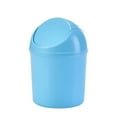 thumbnail image 1 of Blue Small Desktop Trash Can, 19x14cm Plastic Bin for Office, Portable, 1 of 7