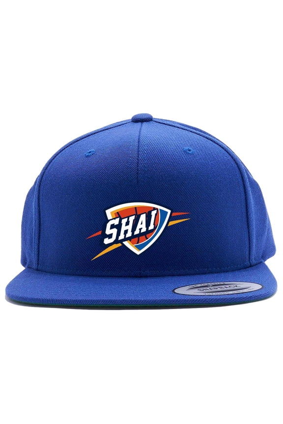 Blue Snapback Shai Gilgeous-Alexander Thunder SGA Logo Hat