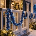 thumbnail image 1 of Blue Snowflake Ribbon Garland, Christmas Tree Hanging Decoration, Festive Party Setup, Winter Holiday Indoor Home Wall Door Ornament, 1 of 7