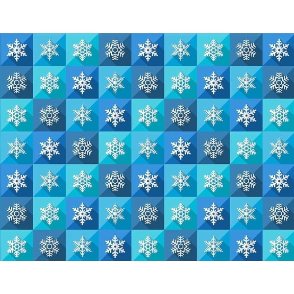Winter Blue Snowflake Chocolate Transfer Sheet, by Tnct.