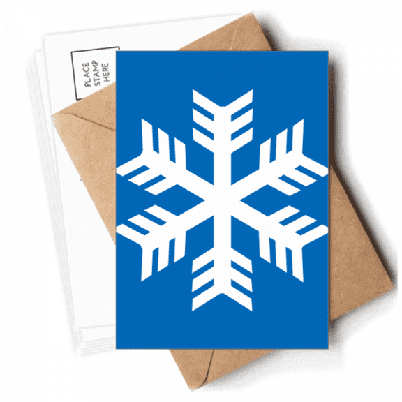 Blue Snowflake Winter Sport Outline Postcards Envelopes Blank Note Cards Mailing