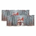 thumbnail image 1 of Blue Snowman Christmas Curtain Valances for Windows, Kitchen Valance Window Treatments Panel 2 Pack, Xmas Farmhouse Tree Snowflake Rod Pocket Short Curtains for Bathroom Bedroom 42 x 18 Inch, 1 of 8