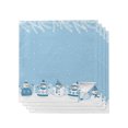 Blue Snowman Christmas Dinner Napkins Cloth Set of 4, Polyester Napkins