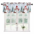 thumbnail image 1 of Blue Snowman Christmas Kitchen Valances for Windows 42x12 Inch Kitchen Curtains Valances Rod Pocket Xmas Tree Branch Birds Bathroom Window Valances for Window Treatment Decor, 1 of 6