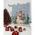thumbnail image 1 of Blue Snowman Christmas Shower Curtain, Winter Snowflake Tree Xmas Waterproof Washable Boho Funny Cute Shower Curtains Set for Bathroom Farmhouse Bathtubs Decor with Hook, 72"Wx84"L, 1 of 7