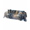 Blue Snowman Christmas Sofa Couch Covers for 3 Cushion Couch, Washable