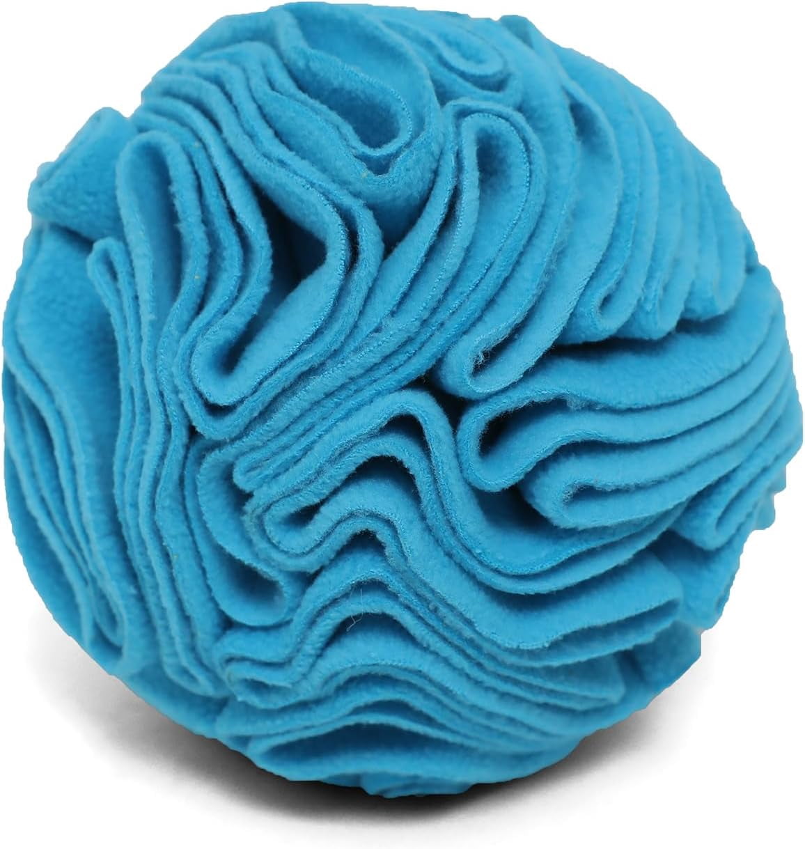 Blue Snuffle Ball for Dogs, Bright Color Slow Feeder Interactive Toy, Mental Enrichment Puzzle Game for Anxiety Relief & Indoor Fun, Machine Washable for Small Medium Large Dogs Blue,Medium