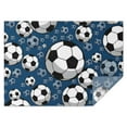 thumbnail image 1 of Blue Soccer Balls Pattern Rectangle Tablecloth 60"x84",Waterproof Polyester Rectangle Table Cloth, Wipeable Spillproof Polyester Tablecloth for Dining, Camping, Indoor and Outdoor, 1 of 5