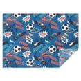 thumbnail image 1 of Blue Soccer Elements Pattern Rectangle Tablecloth 60"x84",Waterproof Polyester Rectangle Table Cloth, Wipeable Spillproof Polyester Tablecloth for Dining, Camping, Indoor and Outdoor, 1 of 5