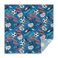 thumbnail image 1 of Blue Soccer Elements Pattern Square Tablecloth,Waterproof Square Table Cover,Wipeable Spillproof Washable Table Cover for Home Kitchen Party Decor 52"x52"(132x132cm), 1 of 6
