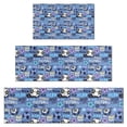 thumbnail image 1 of Blue Soccer Themed Pattern Kitchen Rugs Sets Of 3,Kitchen Runner Rugs Non Skid Washable,Decorative Kitchen Floor Mats for Kitchen,Sink,Laundry,17"x30"+ 17"x47" + 17"x59", 1 of 6