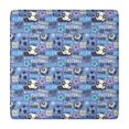 thumbnail image 1 of Blue Soccer Themed Pattern Square Fitted Tablecloth with Elastic Edge,Square Table Cover,Washable Elastic Table Cover for Home Kitchen Party Decor 34"x34", 1 of 6