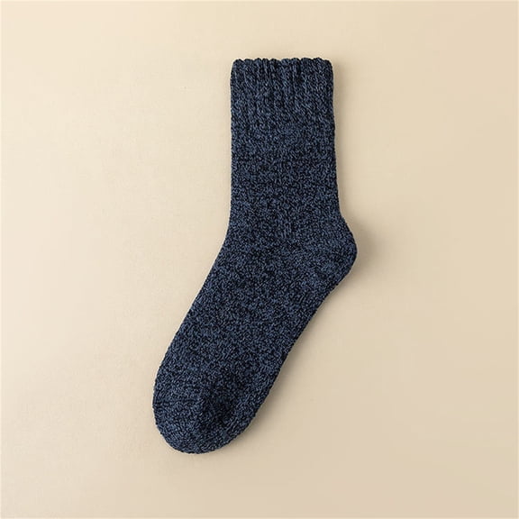 Blue Socks Socks Women's Thick Hiking Warm Wool Crew 1 Pair Socks