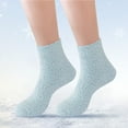 thumbnail image 1 of Blue Socks Women Fuzzy Fluffy Cozy Slipper Socks Warm Soft Winter Plush Home Sleeping Socks, 1 of 5