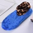 thumbnail image 1 of Blue Socks Women Slipper Socks Fashion Casual Leopard Soft Cozy Double Layer Thicken Plush Winter Feet Warmer Floor Ankle Socks for Daily Wear, 1 of 3