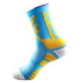 thumbnail image 1 of Blue Socks for Women Basketball Socks Cushioned Athletic Sports Crew Socks for Men & Women on Sale Clearance, 1 of 3
