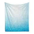 thumbnail image 1 of Blue Soft Flannel Fleece Blanket, Blue Ombre Effect Polygonal Futuristic Geometric Ice Water Triangular Illustration, Cozy Plush for Indoor and Outdoor Use, 50" x 70", Blue Pale Blue, by Ambesonne, 1 of 5
