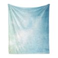 thumbnail image 1 of Blue Soft Flannel Fleece Throw Blanket, Soft Tone Sky with Fluffy Clouds Heaven Foggy, Cozy Plush for Indoor and Outdoor Use, 70" x 90", Pale Blue Pale Green, by Ambesonne, 1 of 6