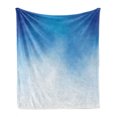 thumbnail image 1 of Blue Soft Flannel Fleece Throw Blanket, White Cloud Detail in Clear Blue Sky Summertime Smoky Atmosphere Warm Weather Image, Cozy Plush for Indoor and Outdoor Use, 50" x 60", Blue White, by Ambesonne, 1 of 6