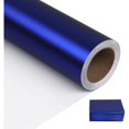 Blue Solid Color Gift Wrap, Matte Metal Finish Wrapping Paper, for ...