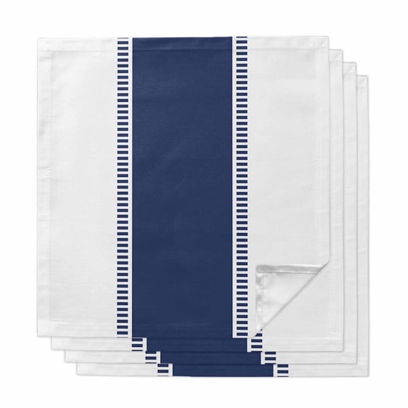 Blue Solid Color Texture Cloth Napkins, Simple Blue Pattern Washable and Reusable Dinner Napkins Set of 4, Table Napkin for Kitchen Party Birthday Wedding Hotel Housewarming 20"x20"