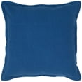 thumbnail image 1 of Blue Solid Flange Edged Modern Down Throw Pillow, 1 of 6