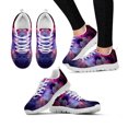 thumbnail image 1 of Blue Space Galaxy Fashion Women Lace up Flat Shoe Casual Mesh Sneaker for Ladies Comfort Lightweight Walk Footwear, 1 of 9