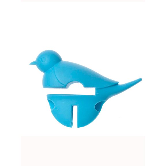 Blue Sparrow Pot Percher Spoon Rest by Ganz