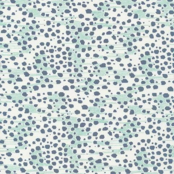 Blue Speckles animal print fabric, Cloud 9 organic cotton, Sold by the Quarter Yard