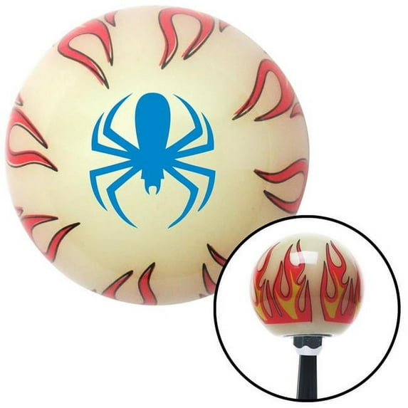 Blue Spider Ivory Flame Shift Knob with M16 x 1.5 Insert Shifter Auto Manual Custom Brody