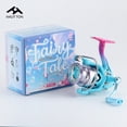 thumbnail image 1 of Blue Spinning Fishing Reel Single&Double Rocker Arm Optional 5.2:1 Gear Ratio 3+1 BB Perfect For Saltwater&Freshwater, 1 of 13