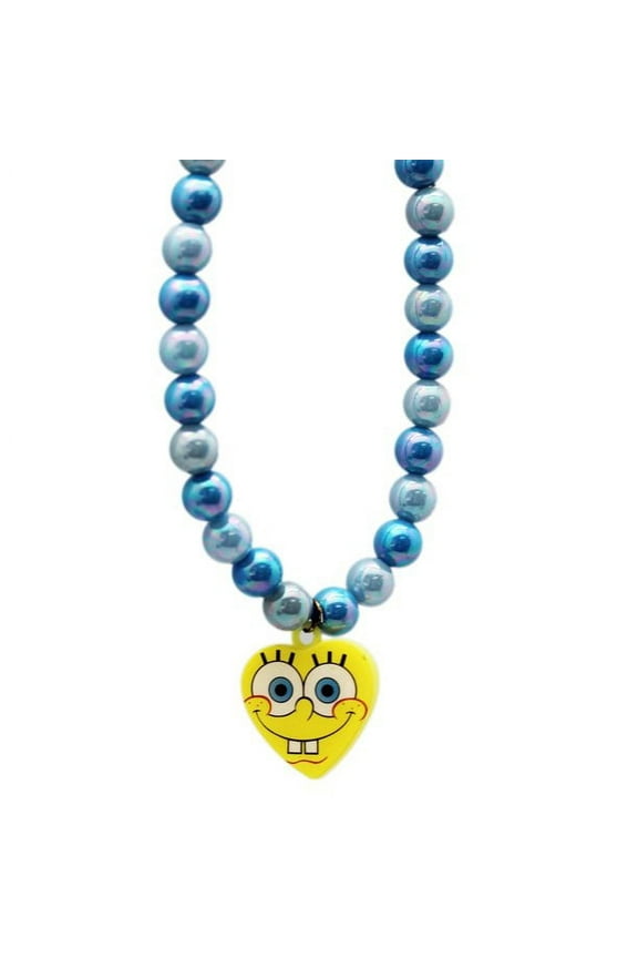 Blue Spongebob Squarepants Bead Charm Necklace