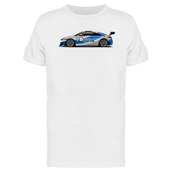 Blue Sport Car Design T-Shirt Men -Image by Shutterstock, Male XX-Large