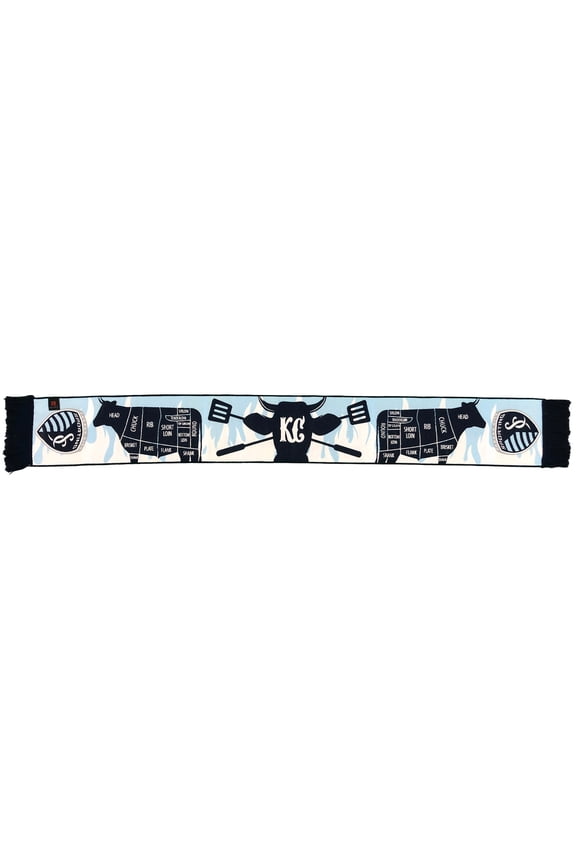 Blue Sporting Kansas City BBQ Woven Scarf