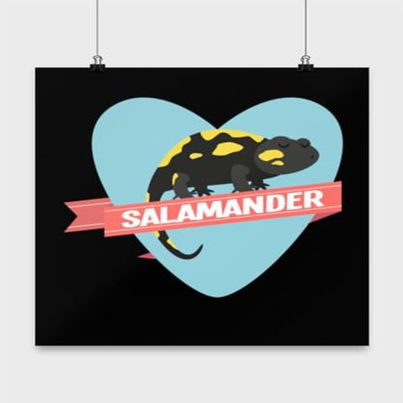 Blue Spotted Salamander Art - Nature Enthusiast - 13x13 Poster Print - Wildlife Decor