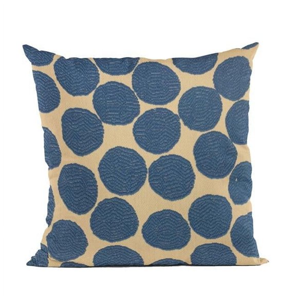 Blue Spotty Dot Luxury Throw Pillow - 18 x 18 in.