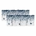 thumbnail image 1 of Blue Spring Botanical Valances for Windows, Decorative Rod Pocket Window Valance Curtains, Weeping Eucalyptus Butterfly Short Curtain Drapes for Kitchen/Bathroom/Living Room, 2 Panels, 54" W x 18" L, 1 of 8