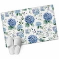 thumbnail image 1 of Blue Spring Floral Bathroom Mat 2x3 FT, Non Slip Small Kitchen Mat, Watercolor Botanical Elegant Washable Soft Backed Front Door Throw Rug Non-Shedding Indoor Outdoor Doormat for Entryway Sink, 1 of 9