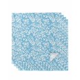 thumbnail image 1 of Blue Spring Floral Cloth Napkins Set of 4 Reusable Dinner Napkins, Farmhouse Flowers Elegant Pastoral Cocktail Napkin Washable Table Napkins for Wedding/Holiday Party/Baby Shower 20"x20", 1 of 7
