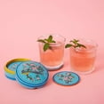 thumbnail image 1 of Blue Spring Floral Coaster Set with Box, 1 of 4